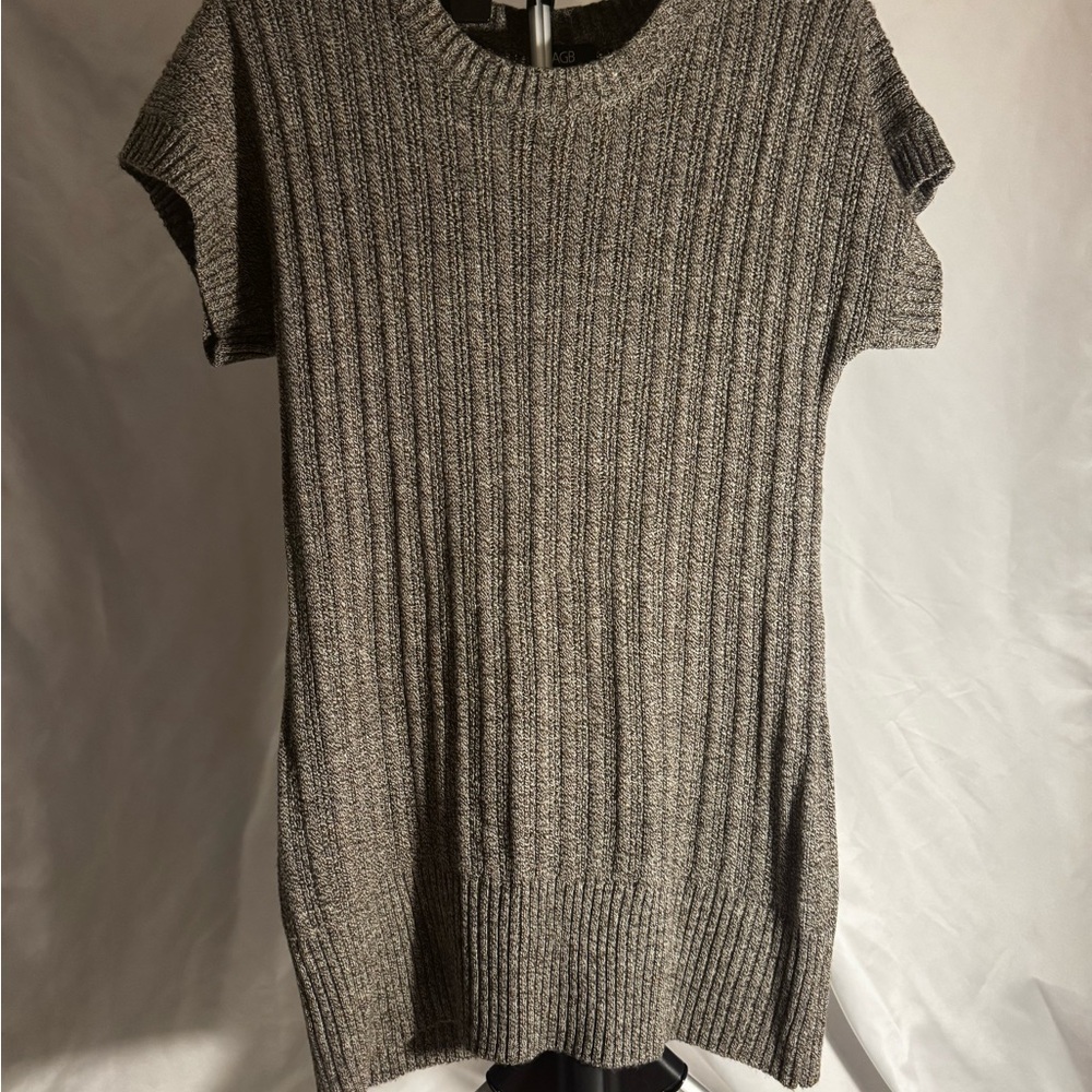 AGB Gray Ribbed Mini Dress